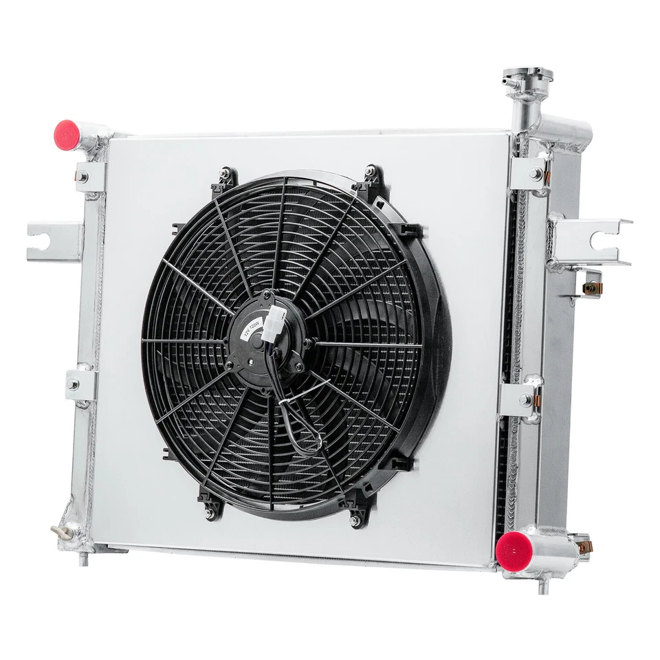 3Row Radiator Shroud Fan Fits 2005-2010 Jeep Commander Grand 2006-10 Cherokee MT Foto 2 de 4