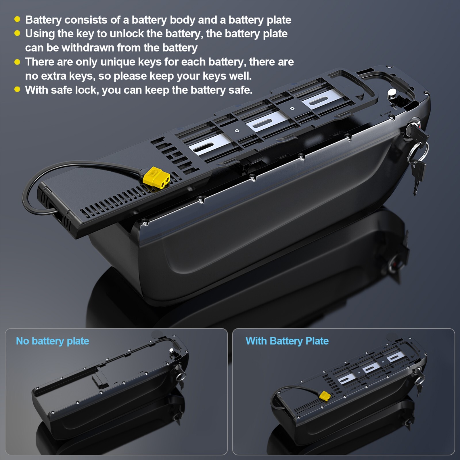 Hailong 52V 20AH Battery for 0-2000W Ebike Electric Scooter Bike Battery
