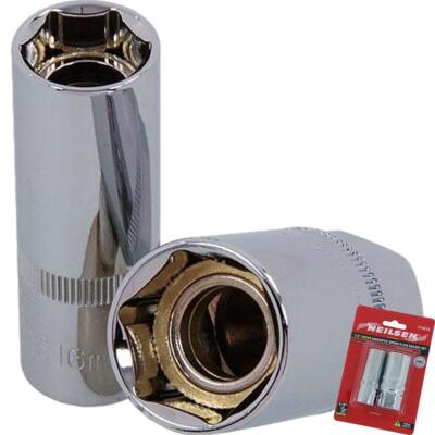 2 Stück 1/2 Zoll Antrieb Magnet Zündkerze Vierkant metrisch Stecknuss 16 mm 21 mm CT4015