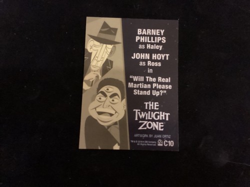TWILIGHT ZONE ARCHIVES BARNEY PHILLIPS/JOHN HOYT RARE C-10 CHARACTER ART CARD - 第 2/2 張圖片