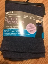 Secret Treasures Shaping Leggings Mid-Waist Capri Control Top Denim Size S/M (9)