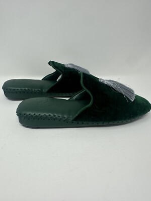 Not Just Pajama Velvet Beau Rivage Slippers XL Women’s 12.5 Rare Not Just Pajama Women Classic Handmade Velvet Slipper Dark  main image 2