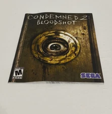 Condemned 2 Bloodshot PS3 Instruction Booklet Manual ONLY NO GAME