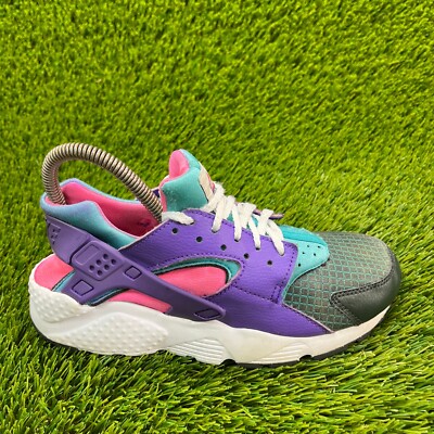 Nike Air Huarache Run Boy Size 5Y Purple Pink Athletic Basketball