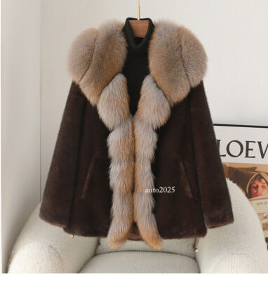 Luxury Fox Fur Collar Coat Women display picture 2