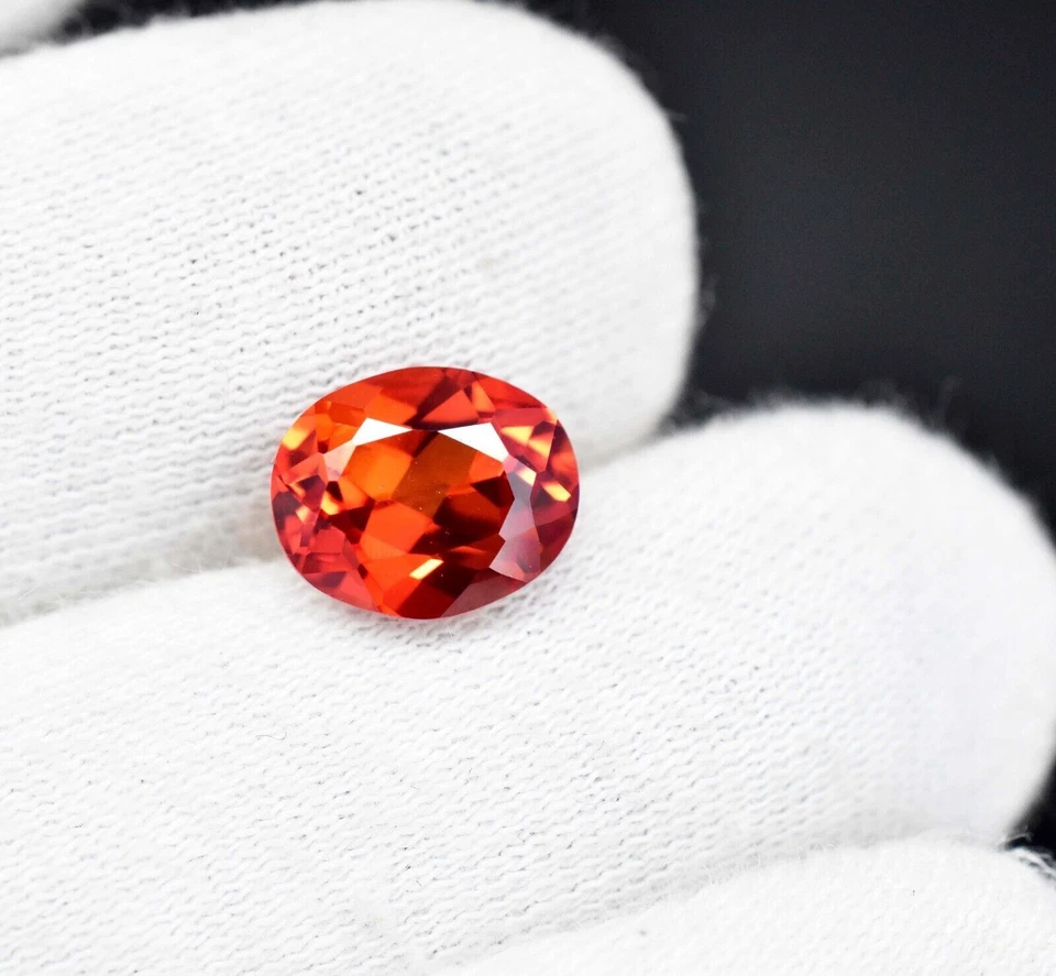Zafiro Padparadscha natural SIN CALEFACCIÓN 4+ quilates corte ovalado certificado mejor piedra preciosa Foto 2 de 4