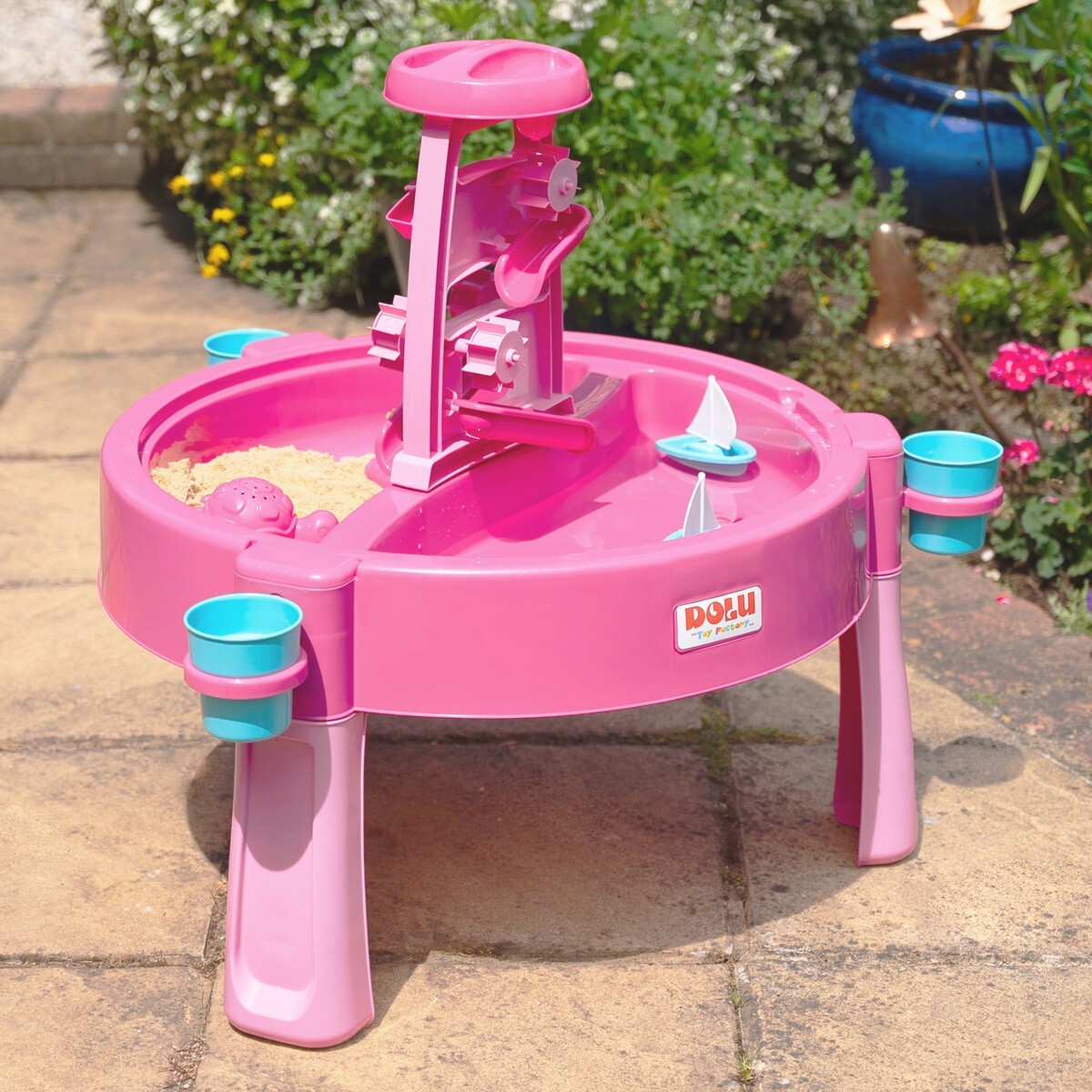 Water Pit Dolu Water And Sand Pink Activity Table Garden 3-in-1