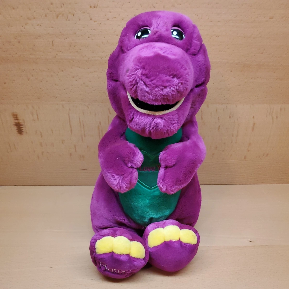 Vintage Barney Dinosaur I Love You Singing Musical Plush Stuffed Toy Tested
