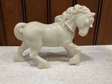 LENOX 1992 CHINA JEWELS CLYDESDALE DRAFT HORSE WITH EMBELLISHMENTS ~MADE IN USA!