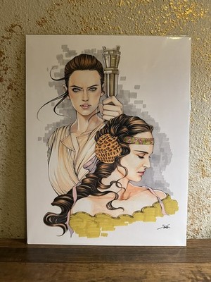 Star Wars Print ''Rey & Queen Amidala'' by Fang Yi Li