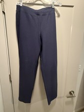 Eileen Fisher Washable Stretch Crepe Pant - Large Ocean 
