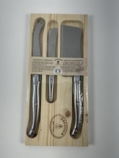 Laguiole France French Home 3 Piece Cheese Knife Set SS Handle - New Sealed