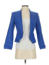 Aqua Women Blue Blazer S