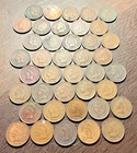 40 -INDIAN HEAD CENT PENNIES 1880-1900s All Dates Visible -Some Liberty Visible