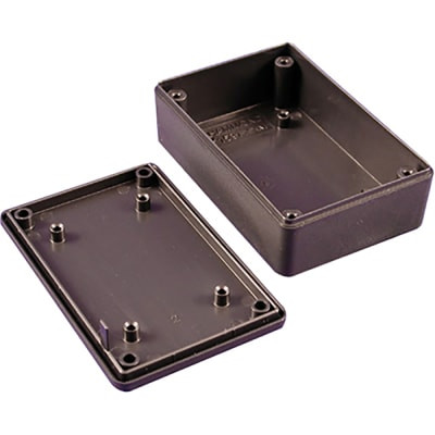 1PC HAMMOND MFG 1591XXSSBK Enclosure,Box-Lid,Desktop,ABS,UL94HB,Black,4.3x3.2x1