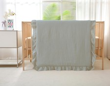 Muslin Cotton 3-Piece Crib Bedding Set for Girls Boys,Ultra Breathable Soft C...