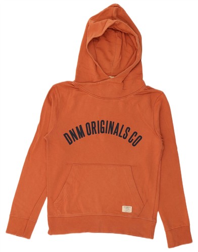 JACK & JONES Mens Graphic Hoodie Jumper Small Orange DP08