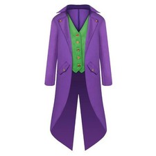 Joker Cosplay Costume The Dark Knight Halloween Carnival Men's Fancy Dress Suit