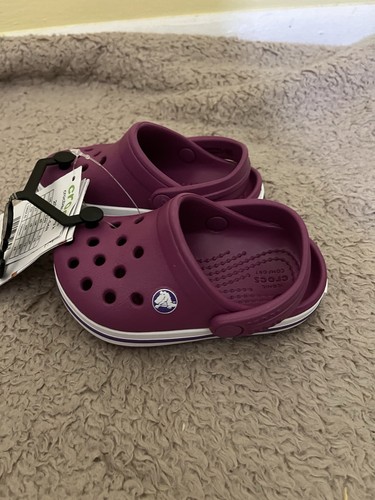 CROCS Crocband Clog Kids Sandals - Vibrant Purple Size C5 New with tags - Picture 2 of 8