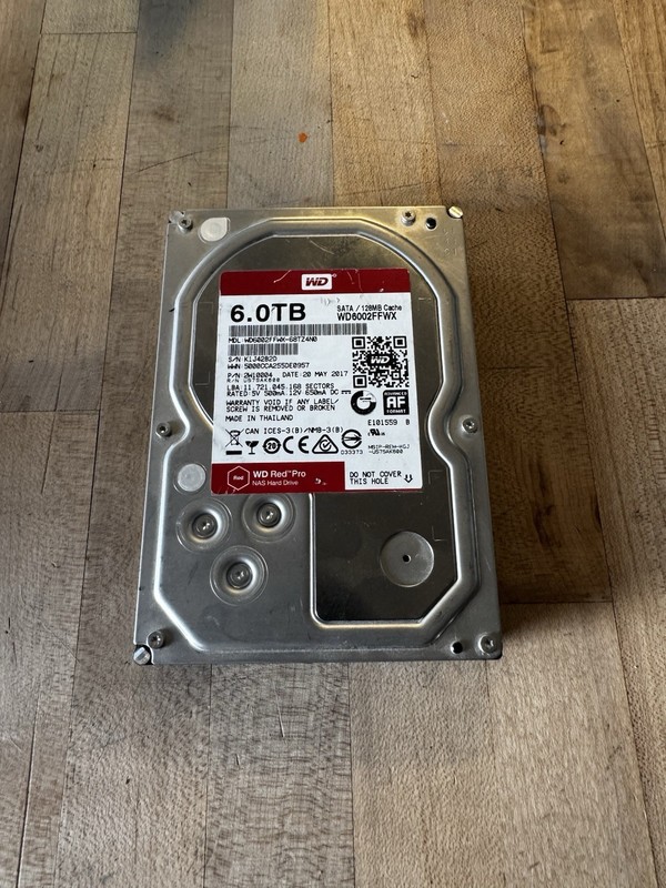 Western Digital 6TB HDD WD6002FFWX-68TZ4N0 Red Pro NAS Hard