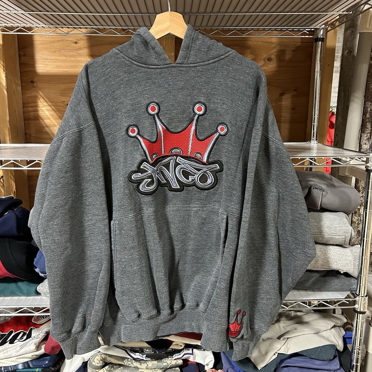 VTG 90s Y2K Rare Crown Tribal Jnco Hoodie Men