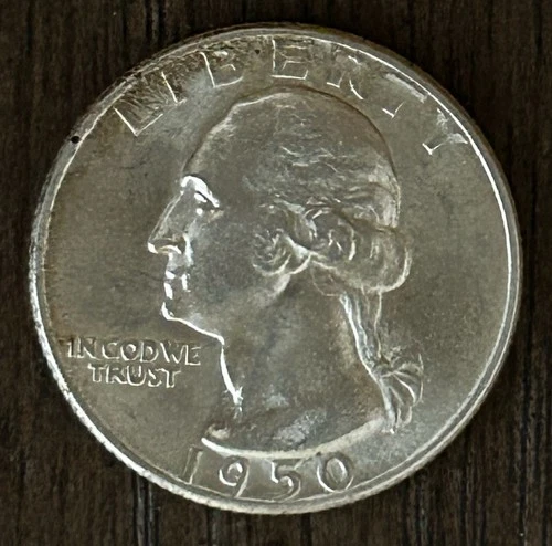 1950 D Washington Quarter Brilliant Uncirculated BU - 25524