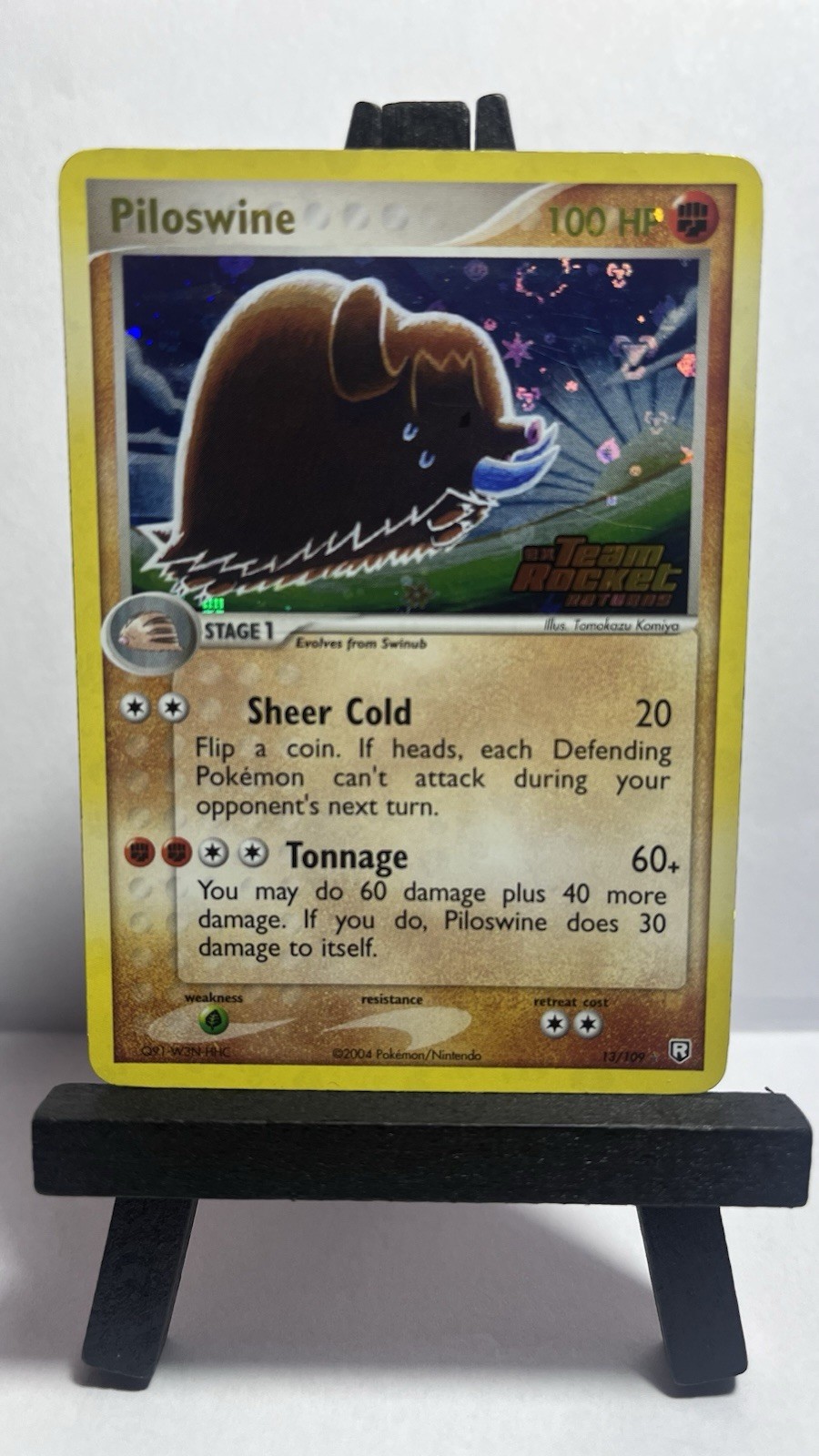 Pokemon TCG Piloswine 13/109 Team Rocket Returns Holo Reverse 100HP 2004 ENG