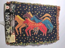 Laurel Burch Placemats Elk Canyon Mares Made In USA 100% Cotton NOS