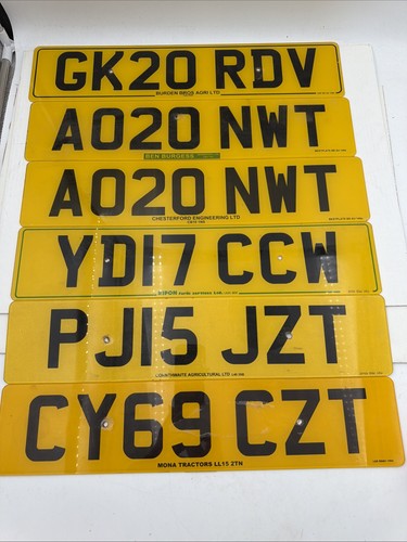 Rare UK John Deere Vintage Dealer Promo License Plates 20.5” Lot Of 6 C6C