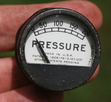 Rochester Tiny White Face Vintage 200 Lbs Oil Pressure Gauge - Od 1 916
