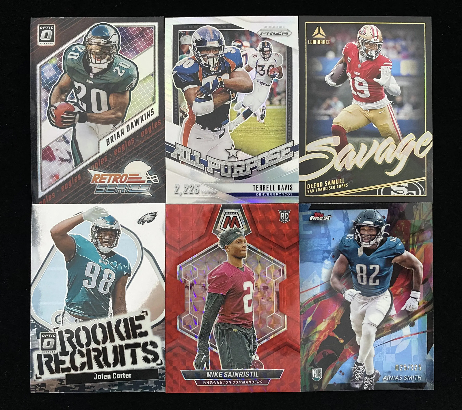 2024 Mosaic Red Mike Sainristil Ainias Smith Jalen Carter 25/325 RC Lot*6 mic