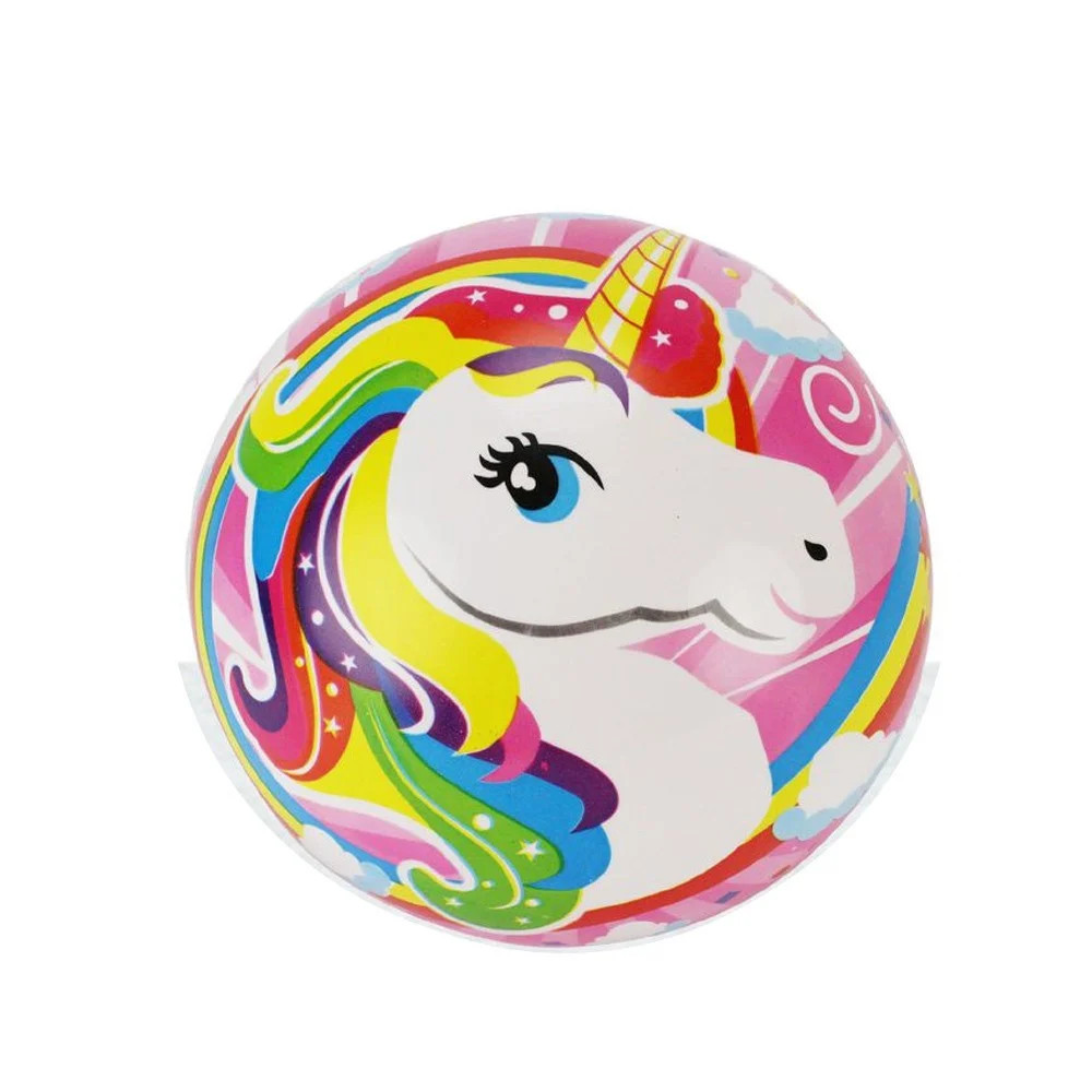 3 PEZZI PALLA UNICORNO IN PVC 80 GR GIOCATTOLI BAMBINI PALLONE DISEGNO COLORATO foto 2