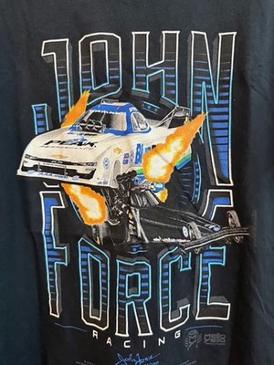 VRHTF NHRA COOL VINTAGE ''JOHN  FORCE RACING PEAK FUNNY CAR'' MEDIUM T SHIRT