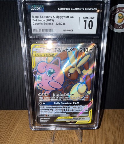 Mega Lopunny & Jigglypuff-GX graded CGC 10 for sale on eBay