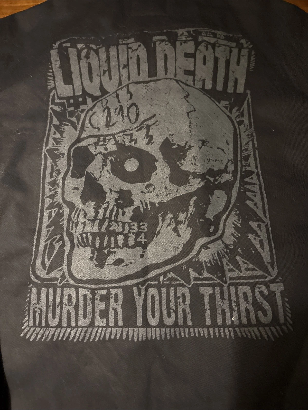 Men’s Liquid Death Black Jacket Size Large - Murder Your Thirst image 7