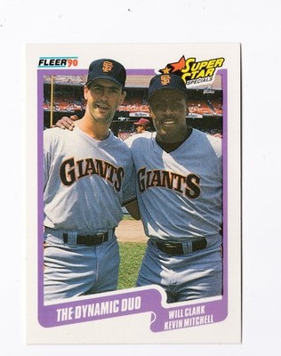 1990 Fleer Super Stars ''The Dynamic Duo'' Will Clark Kevin Mitchell Giants #637