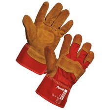 Heavy duty Leather RIGGER Double palm safety Drivers work gloves Builders Waste