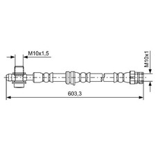 2x Bremsschlauch vorne für VW Tiguan 5N | 24455827