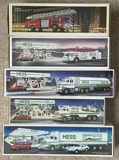 HESS GAS TOY TRUCK LOT OF 5-1986,1989,1990,1991,1992-ORIGINAL UNOPENED BOXES-NEW
