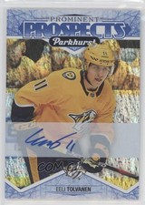 2018 Upper Deck Parkhurst Prominent Prospects Blue Eeli Tolvanen #PP-4 Auto 2u9
