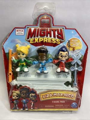 NEW Mighty Express 3 Figure Pack LIZA MAX NICO Netflix Train Show Toys