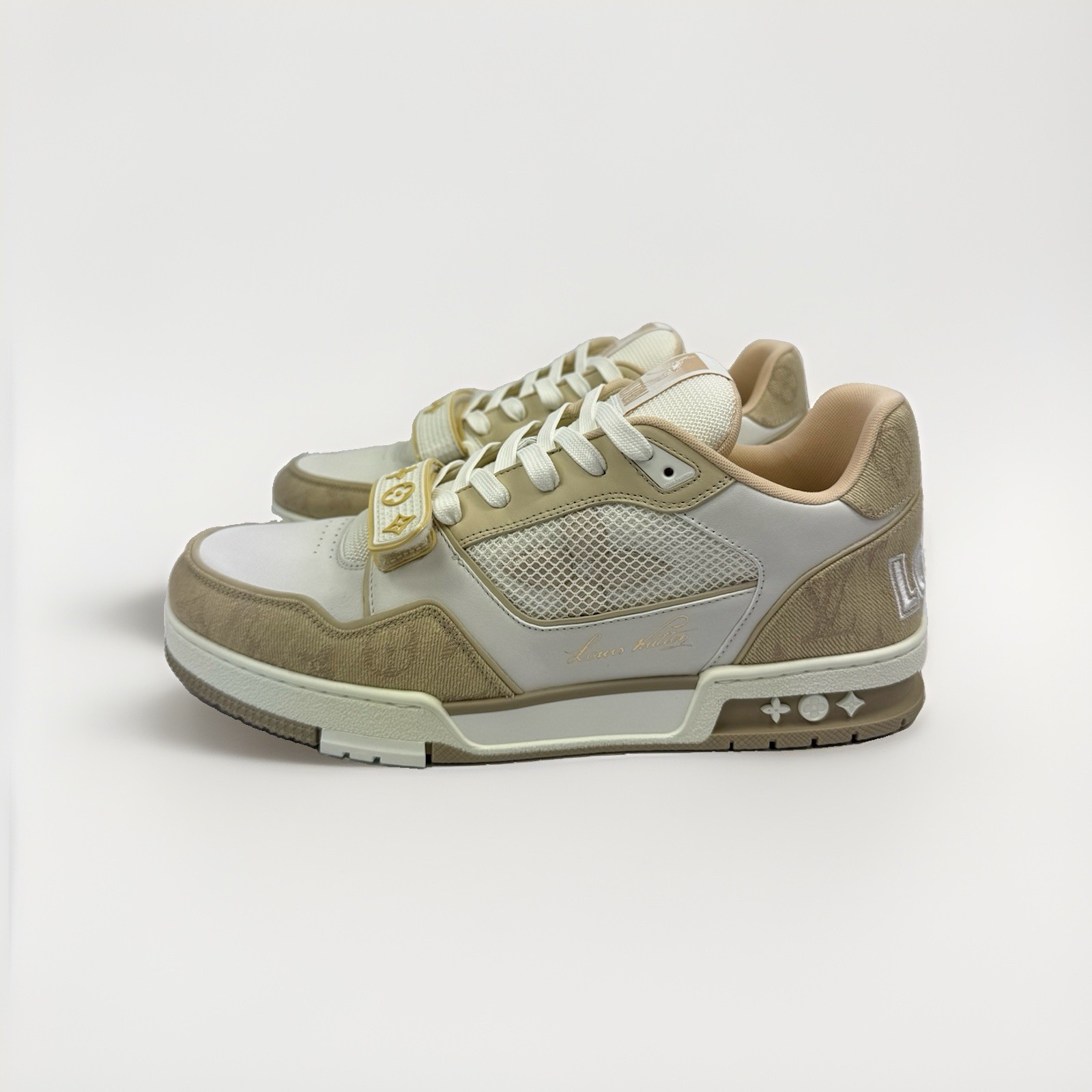 Louis Vuitton - Denim Monogram Print Sneakers Size: LV 9.5 Fits UK10.5