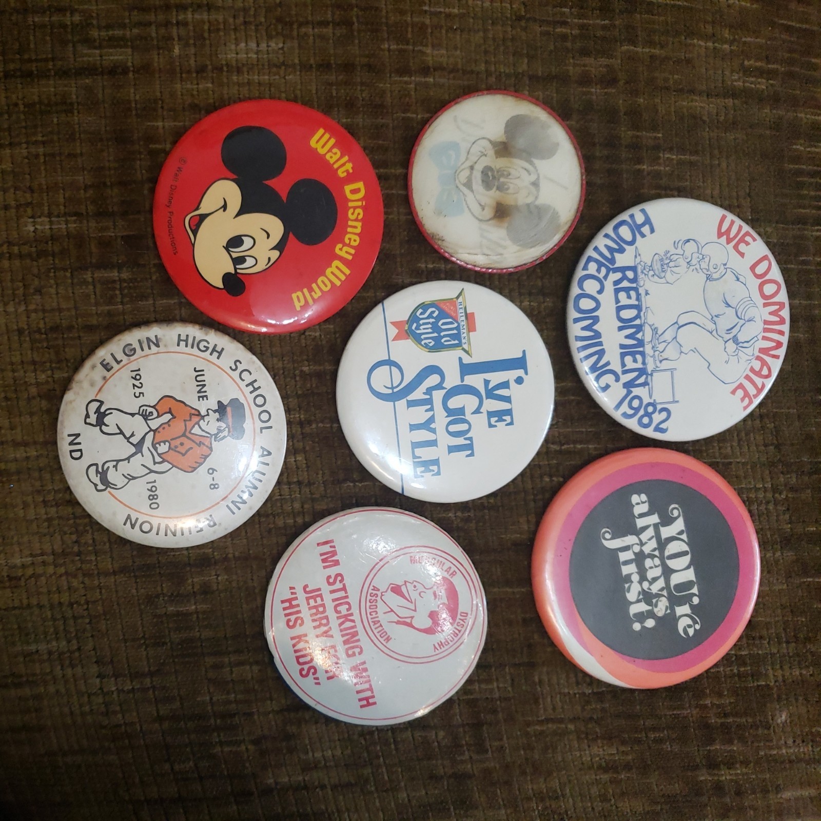  Vintage Pin-back Buttons 