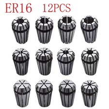 ER16 Spring Collet Set 12Pcs 1/32"-3/8" For CNC Milling Lathe Tool Engraving