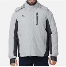 CAMEL CROWN Mens Mountain Snow Waterproof Ski Jacket Size L Gray Excellent