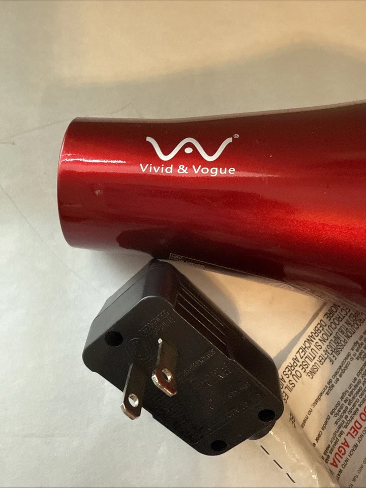 Secador de cabelo Vivid & Vogue VAV -104DII ferramenta de modelagem profissional 1875W vermelho - Imagem 2 de 4