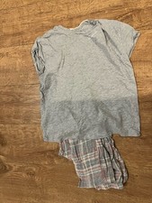 S - Womens Pyjamas. Short Sleeved Top and Long Trousers.