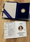 1990 1/10 oz $5 American Gold Eagle Proof Coin With COA And Box No Reserve