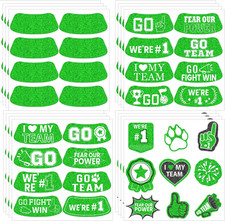 Green Face Glitter Eye Black Stickers, 36PCS Football Baseball Breathable Eye St