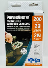 NEW Tripp-Lite 200W AC Inverter with USB Charging 2 Outlets, 2 USB Ports